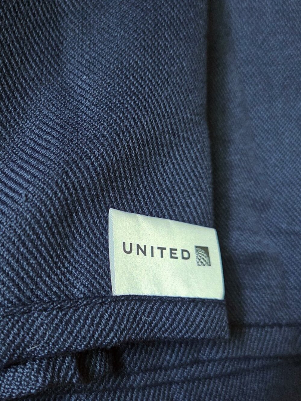 United Airlines Navy Blue Plane Blanket Throw New W36" x L 56"